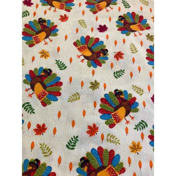 Just Love Womens 3X Fall Thanksgiving Turkey Scrub Top Medical Uniform - Picture 9 of 10